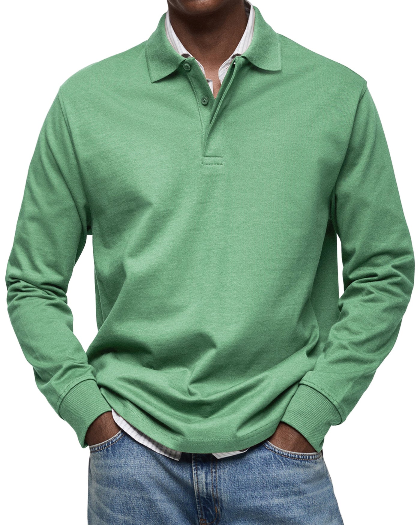Alexandre™ casual polo met lange mouwen