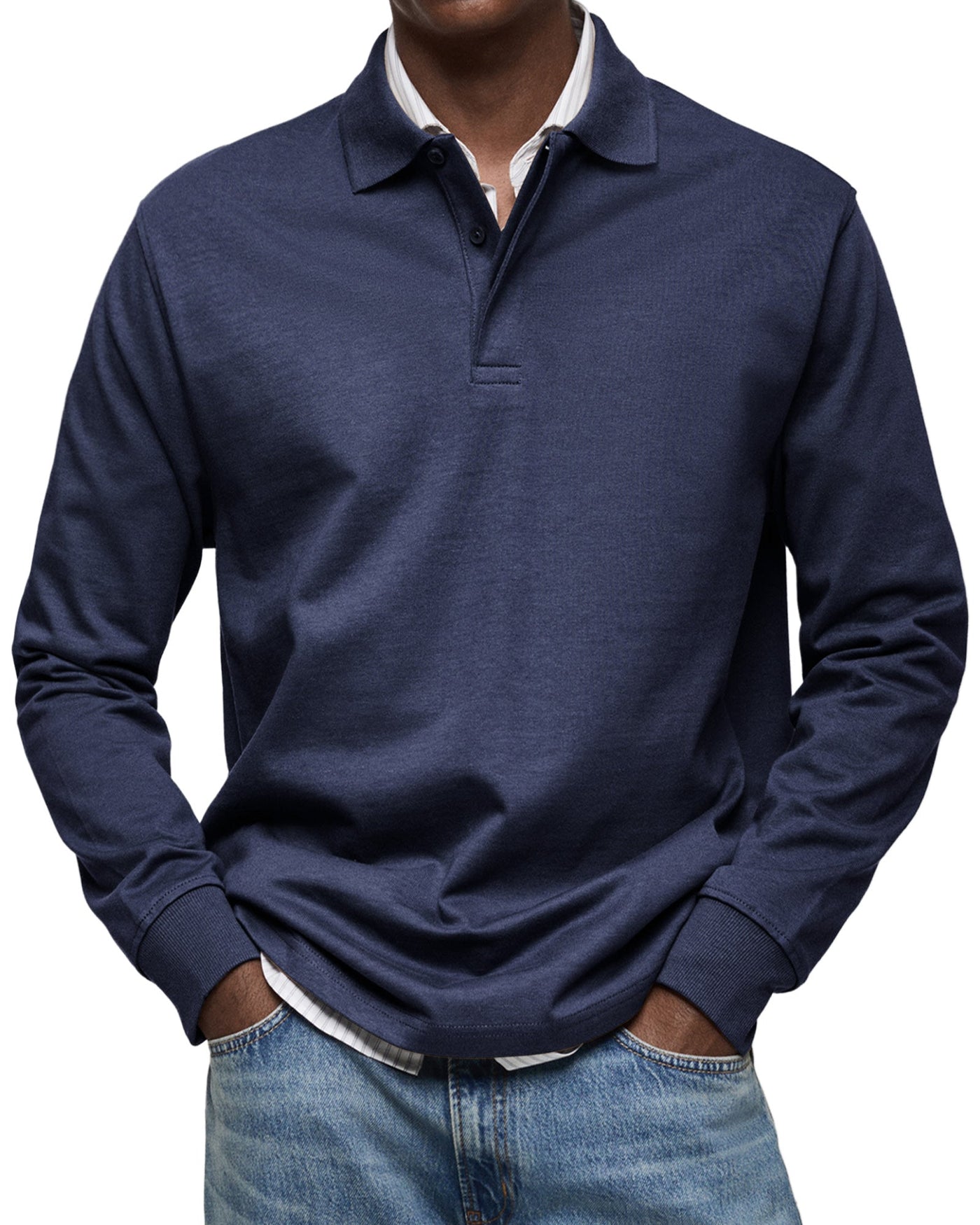 Alexandre™ casual polo met lange mouwen