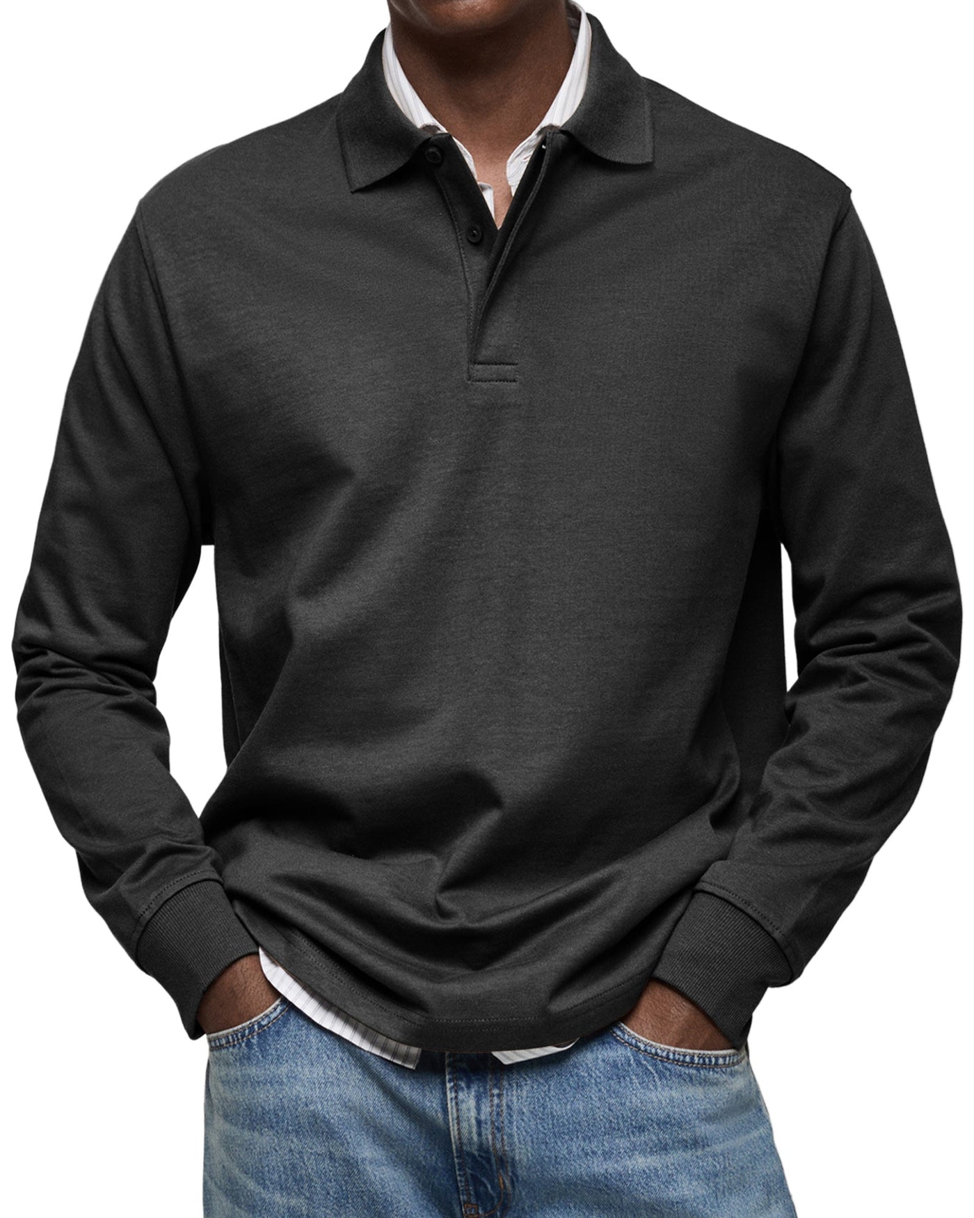 Alexandre™ casual polo met lange mouwen