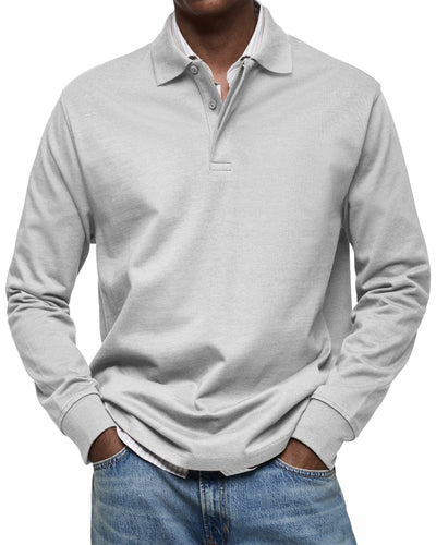 Alexandre™ casual polo met lange mouwen
